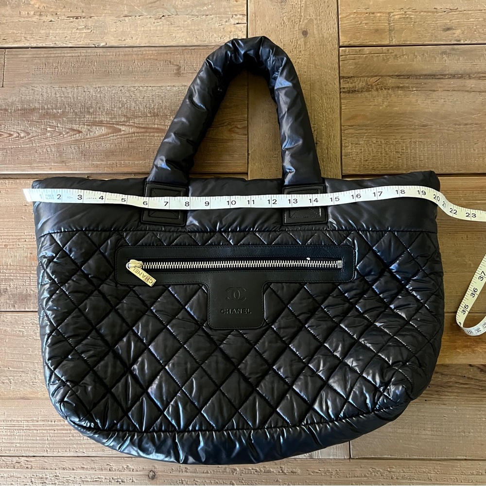 CHANEL Nylon Quilted Large Coco Cocoon Tote Black - Picture 13 of 16